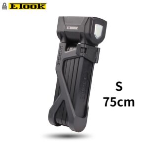 Heavy-duty E-TooK ET-510S folding bike lock with hardened steel links and anti-theft design