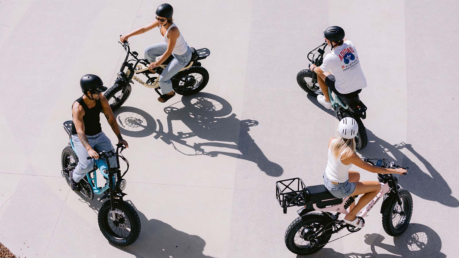 Buying an electric bike, image or e-bike riders.