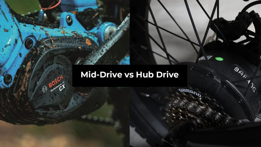 Close-up of mid drive vs hub drive e-bike motors showing key differences for Australian buyers.
