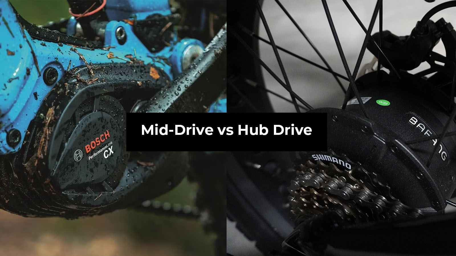Close-up of mid drive vs hub drive e-bike motors showing key differences for Australian buyers.