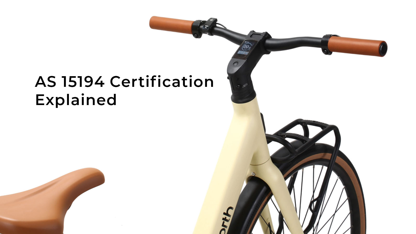 Image of a True North Zero e-bike with AS 15194 certification explained title text.